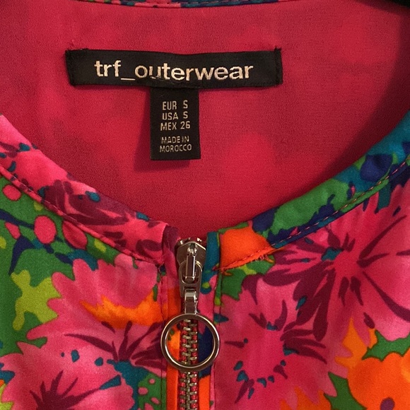 ZARA TRF Outerwear floral bomber zip up jacket - Picture 7 of 10